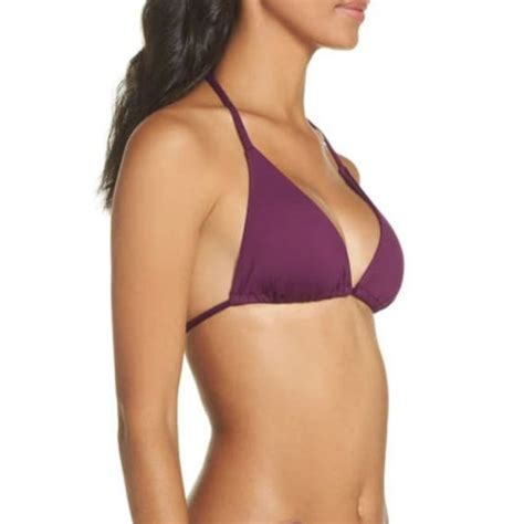 BECCA Swim Becca By Rebecca Virtue Triangle Bikini Top Purple