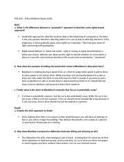 Phil Ethics Midterm Study Guide Phil Ethics Midterm Study