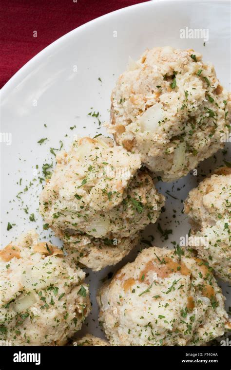 Bavarian Bread Dumplings Semmelknoedel Ready To Be Cooked Stock Photo