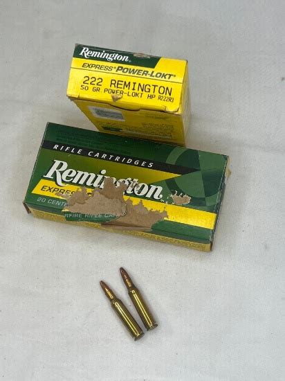 Make Remington Caliber 222 Rem 2 Boxes 50 Grain 20 Cartridges Guns