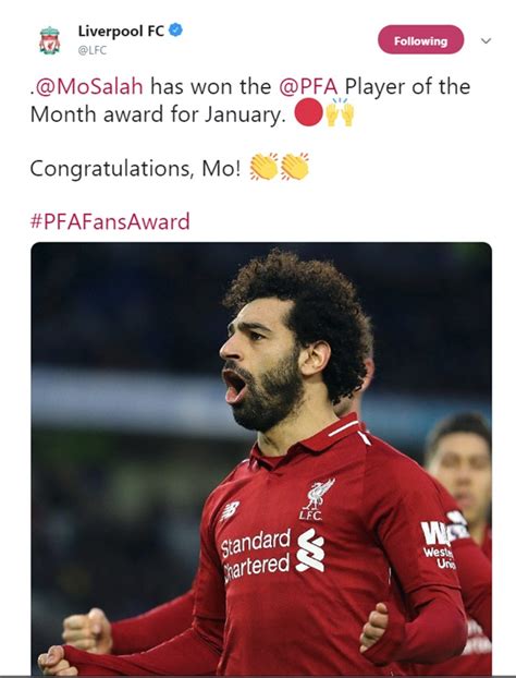 محمد صلاح يحصد لقباً جديداً منذ قليل وأول تعليق لنادي ليفربول صور