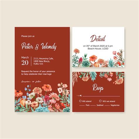 Strona Wedding Invitation Field Flowers Zdj Cia Darmowe