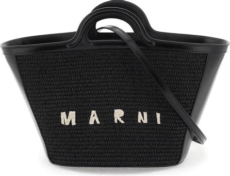 Marni Raffia And Leather Small Tropicalia Bucket Bag Shopstyle