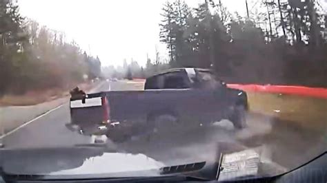 Dashcam Shows Thurston County Deputies Performing A PIT Maneuver On A