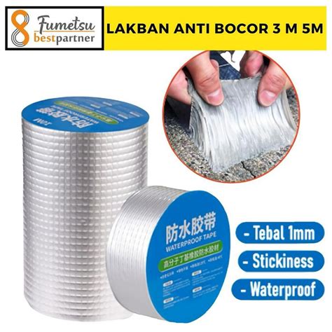 Jual Lakban Anti Bocor Lem 3M X 5M Anti Air Aluminium Waterproof