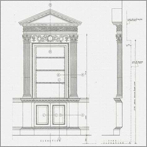 Architect S Drawing Of Proposed Bookcase With Dimensions Architect