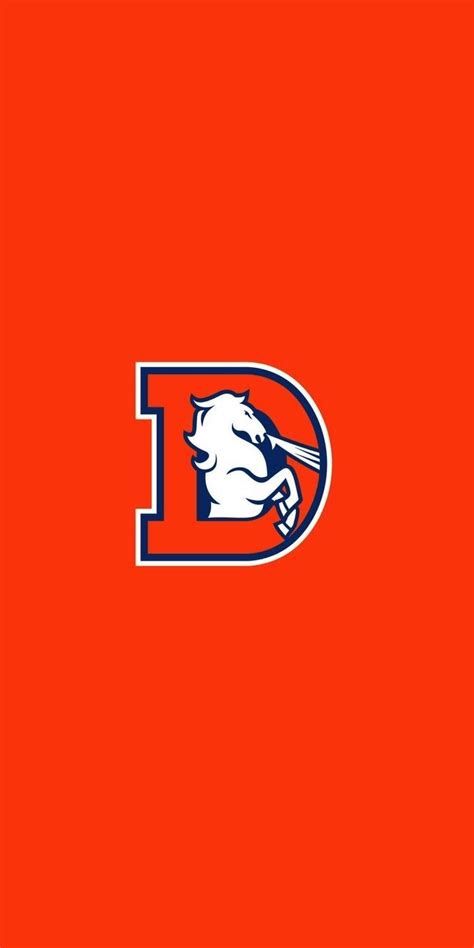 Denver Broncos Logo on Orange Background