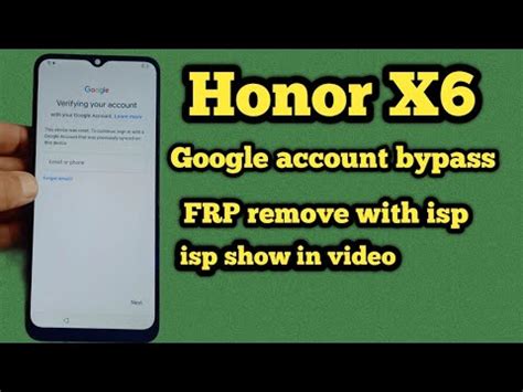 Honor X Vne Lx Frp Bypass How To Remove Frp Honor X Honor X