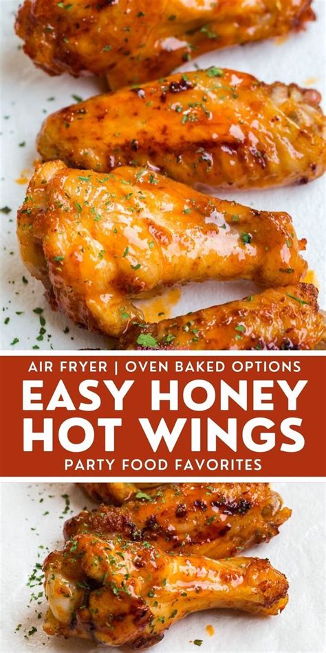 Hot Honey Butter Chicken Wings Crispy Air Fryer Wings In 20 Minutes