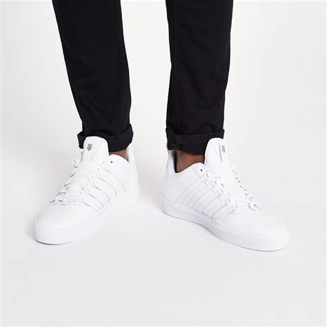 K-swiss K-swiss White Premium Leather Trainers for Men - Lyst