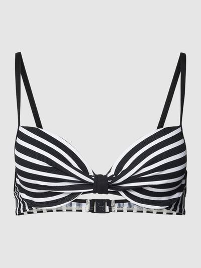 Kup Online Esprit Top Bikini Z Wzorem W Paski Czarny