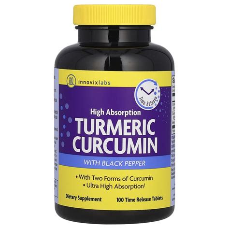 InnovixLabs Turmeric Curcumin High Absorption 100 Time Release Tablets