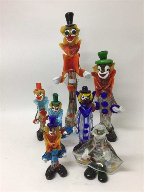 Lot 1118 Collection Of Murano Glass Clowns 7