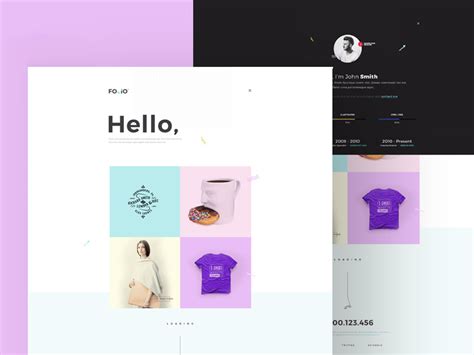 Folio Website Template Free PSD Freebie Supply