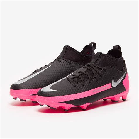 Nike Enfant Phantom Gt Academy Df Fg Mg Noir Argent Rose Terrain