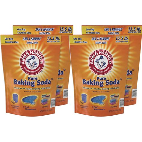 Arm Hammer Pure Baking Soda Powder 216 Oz 13 50 Lb 4 Box