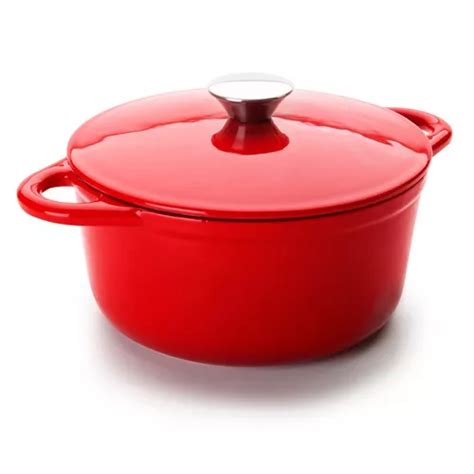 Cocotte Redonda Olla De Hierro Fundido Litros Roja Ibili Color Rojo