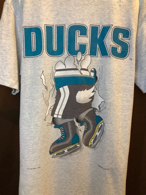 Vintage Mighty Ducks Nhl Mirror Mens Fashion Tops And Sets Tshirts