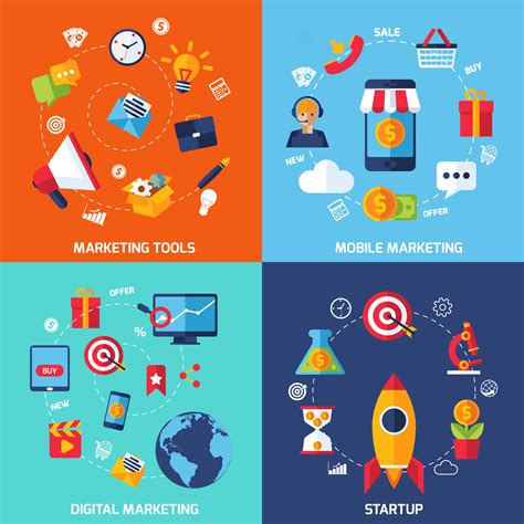 Digital Marketing Set 469037 Vector Art At Vecteezy