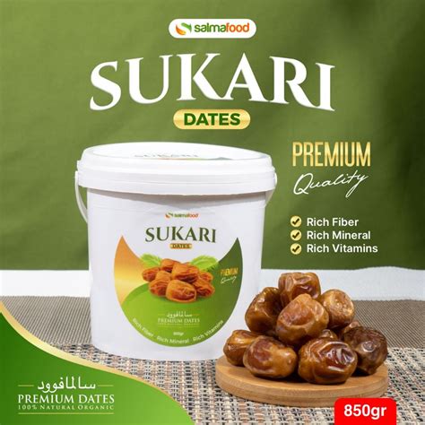 Jual Kurma Sukari Ember Premium Grade A Kurma Sukkari Al Qassim Gr