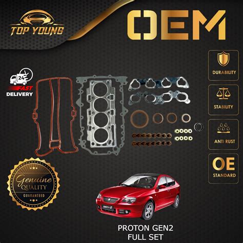 Full Set Gasket Proton Waja Gen Original Quality Engine Full Set