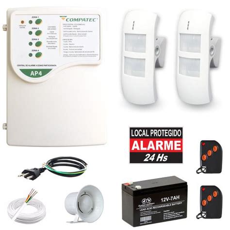 Kit Alarme Residencial Presen A Externo Sensores Pet Duplo