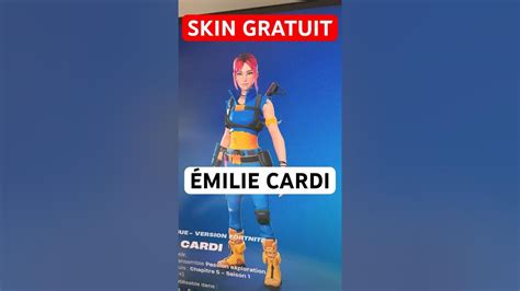 Skin Fortnite Gratuit Émilie Cardi Youtube