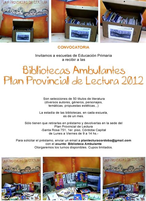 Plan Provincial De Lectura Bibliotecas Ambulantes