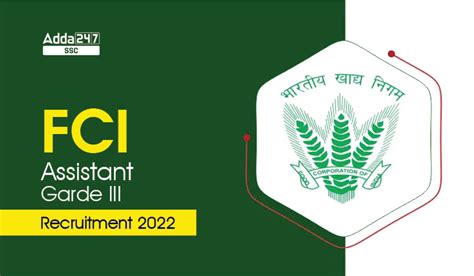 FCI Assistant Grade 3 Recruitment 2022 23 5046 Vacancies