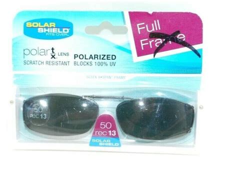 Solar Shield Polarized Clip On Fit Over 50 Rec 13 New Full Frame EBay