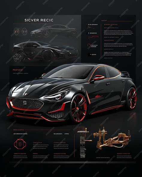 Premium AI Image | Website Layout Sleek Automotive Packaging and Car