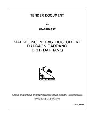 Fillable Online Tenders Assam Industrial Development Corporation Fax