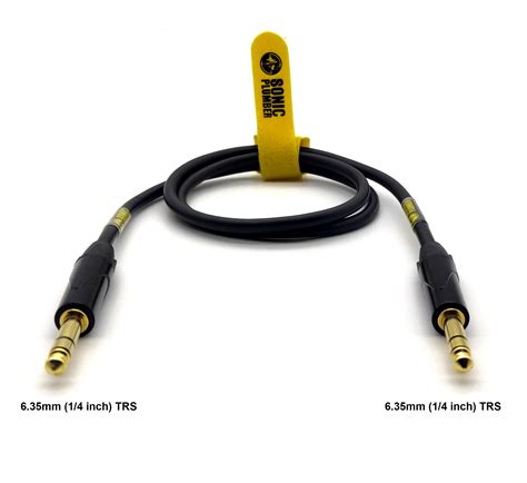 Sonic Plumber Black And Gold 6 35mm 1 4 TRS Balanced Cable