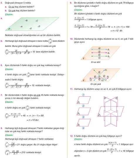 Geometrik Temel Kavramlar Soru Matematik Kitap Z Mleri Matematik