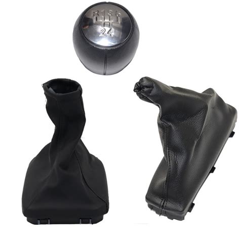 Chrome Car Shift Gear Knob Boot Cover Handbrake Boot Gaiter For