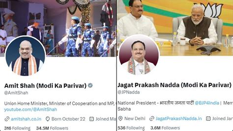 Modi Ka Parivar Bjp Leaders Update Their Profile Names On X In