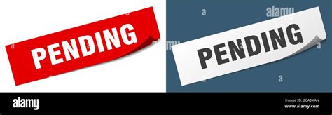 Pending Paper Peeler Sign Set Pending Sticker Stock Vector Image Art