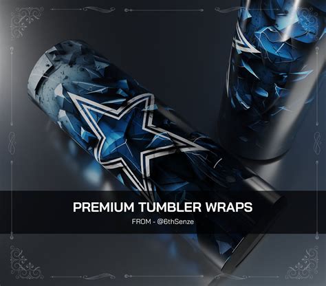 Stunning Dallas Cowboys Tumbler Wrap Design With and Blue Stars Fits 20oz Cups Cowboys Dallas ...