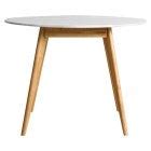 Ismara Marble Timber Round Side Table White Oak