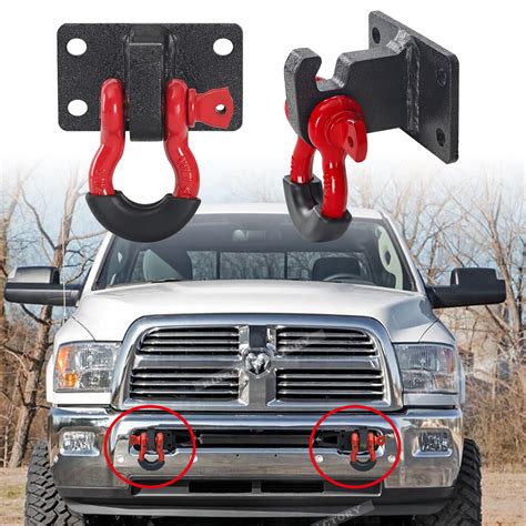 2Pcs Front Tow Hooks Kit Fit For Dodge Ram 2500 35002010 2020Heavy