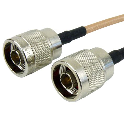 N Male Plug To N Male Plug Cable Rg 142 Coax Up To 4 Ghz 135 Vswr In 12 Inch