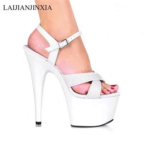 Laijianjinxia Sexy 17cm High Heeled Sandals Nightclub Dance Shoes Pole