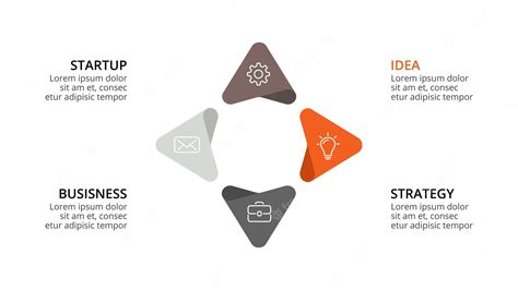 Premium Vector Circle Arrows Diagram Vector Infographic Presentation Template Chart 4 Options