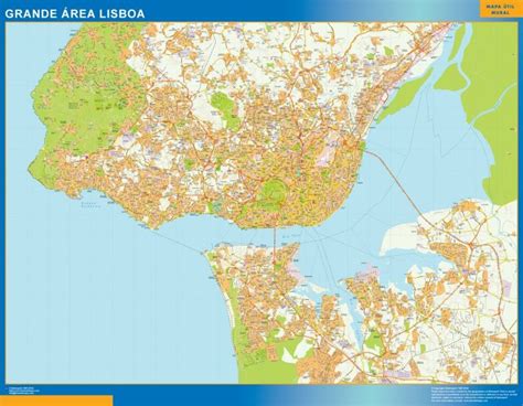 Lisboa Grande Area Mappa Mappe Mondo Netmaps