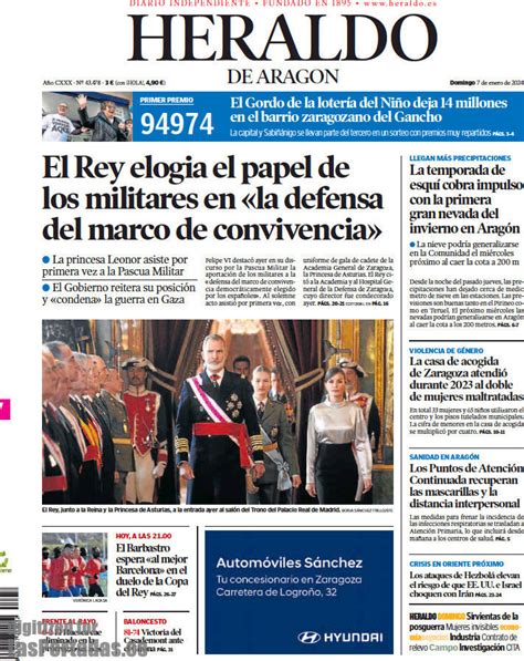 Periodico Heraldo De Aragon 7 1 2024