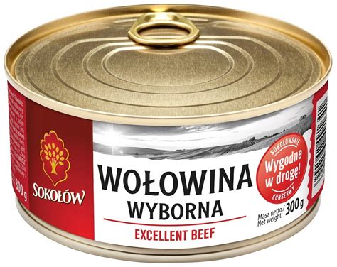 WOŁOWINA WYBORNA konserwa wołowa 300 g SOKOŁÓW 12832916339 Allegro pl