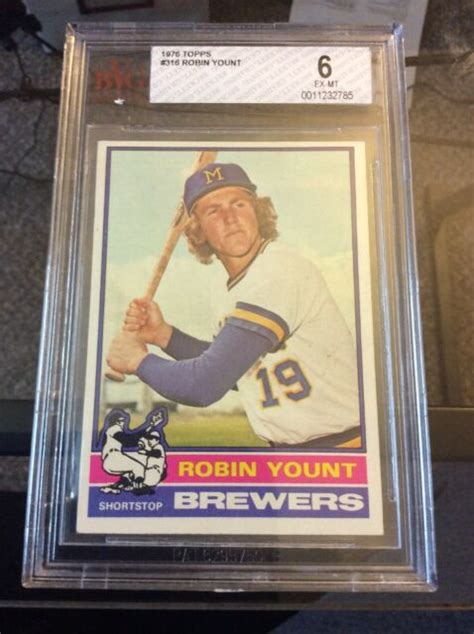 Topps Robin Yount Milwaukee Brewers Bgs Original Graded Ebay