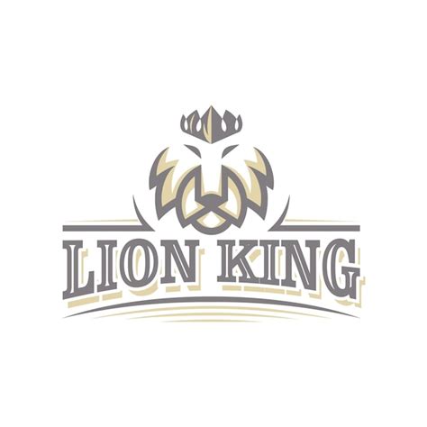 Concept De Conception De Logo Tête De Lion De Luxe Vintage Embelm