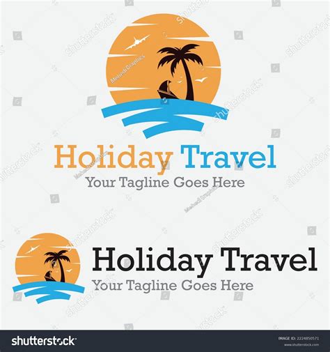 Holiday Travel Tour Logo Vector Illustration Stock Vector (Royalty Free ...