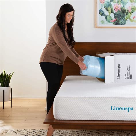 Linenspa 3 Inch Gel Infused Memory Foam Mattress Topper